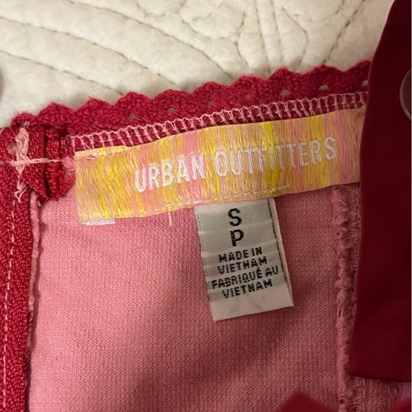Urban Outfitters Pink and Burgundy Velvet Corset Top, size Small - Picture 8 of 9